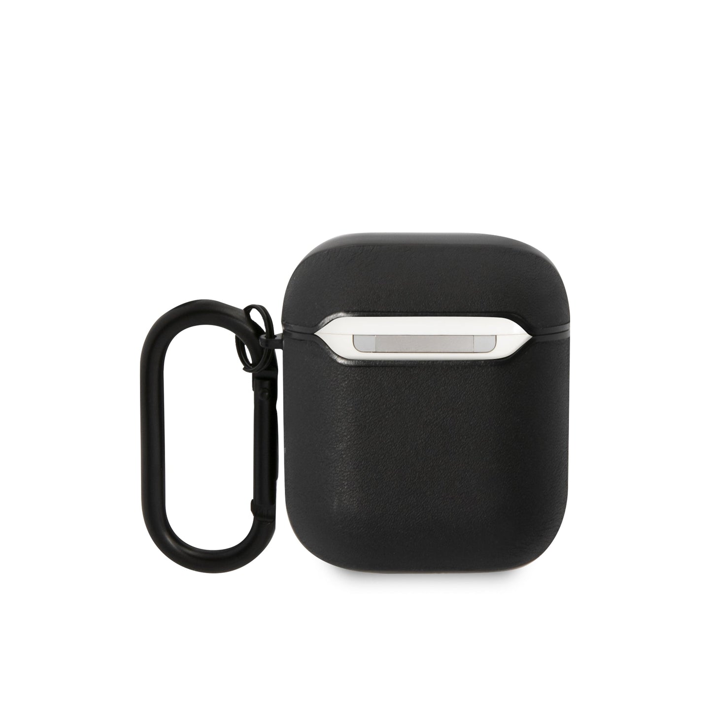 BMW AirPods (1/2) Kılıfı - Siyah Deri, Renkli Çizgili, Orijinal Lisanslı, Kancalı