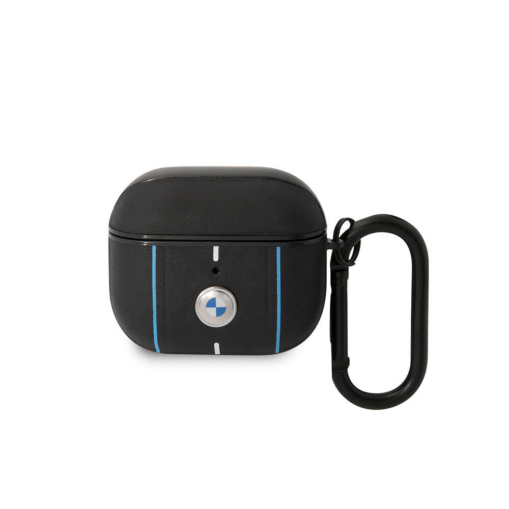 BMW AirPods 3 Kılıfı - Mavi Beyaz Çizgili PU Deri