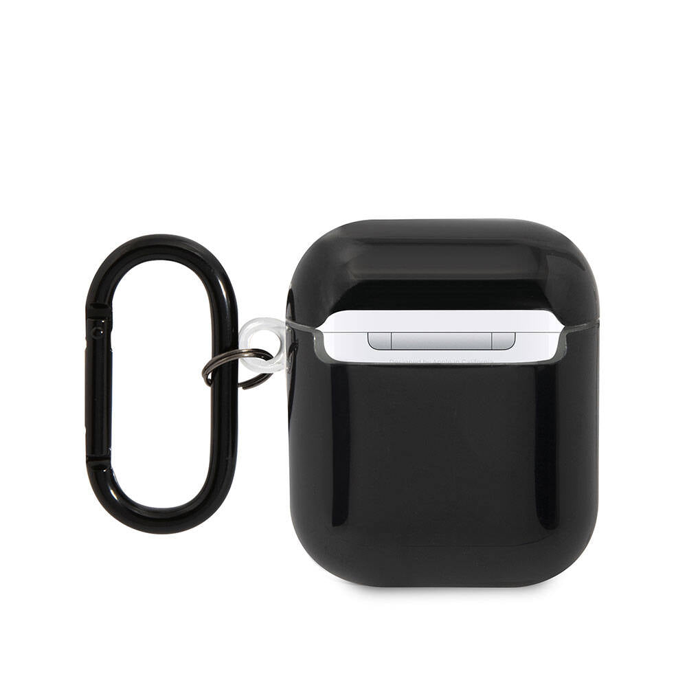 BMW AirPods (1/2) Kılıfı - Siyah TPU, Çok Renkli Çizgili, Orijinal Lisanslı