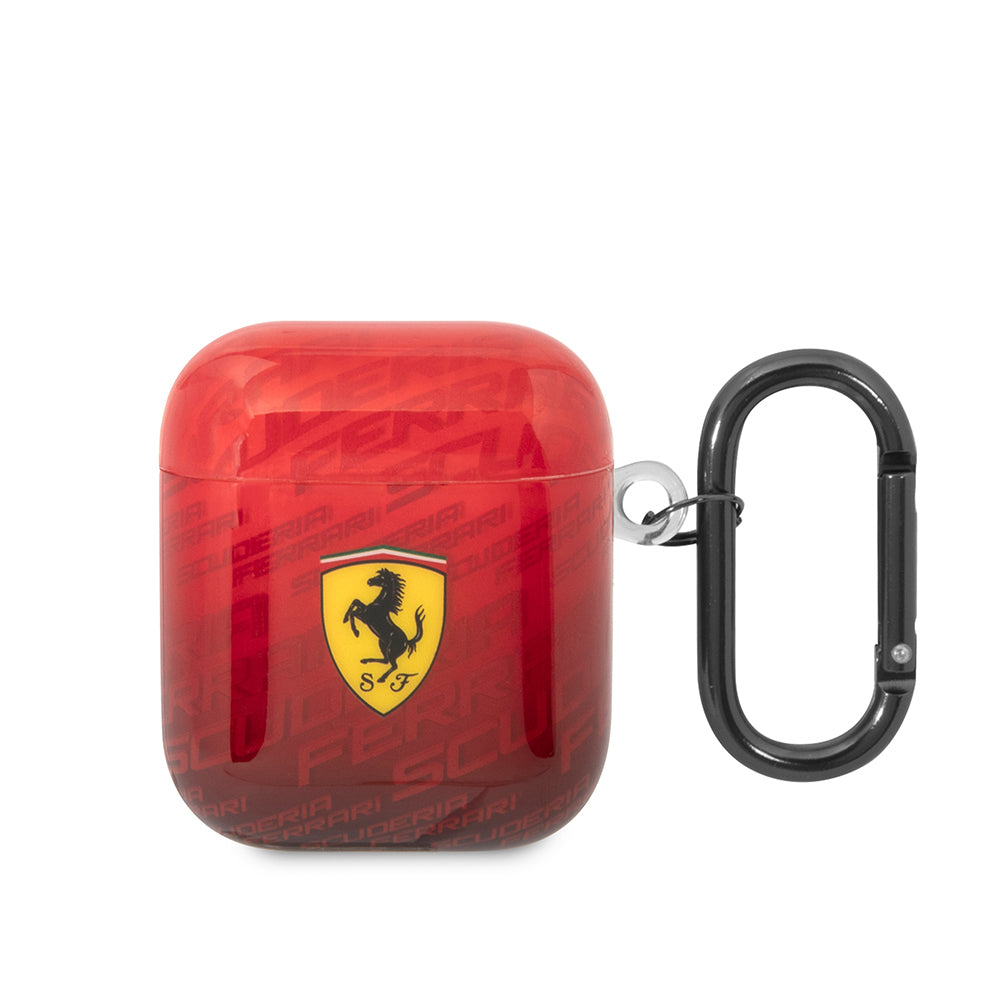Airpods (1/2) Kılıf Ferrari Lisanslı IML Baskılı Klasik Logolu SF Desenli TPU Kılıf