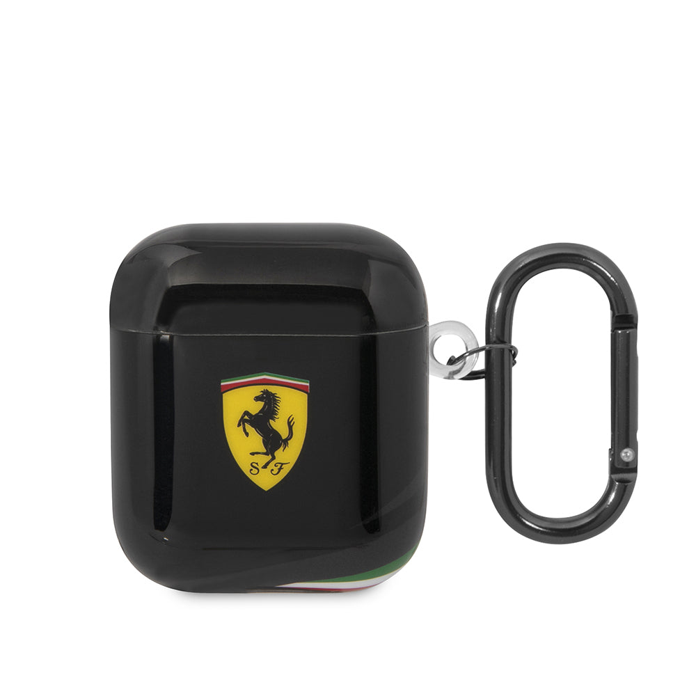 Airpods (1/2) Kılıf Ferrari Lisanslı IML Baskılı Klasik Logolu TPU Kılıf