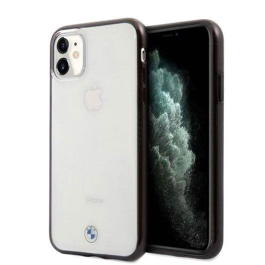 iPhone 11 Uyumlu Kılıf Bmw Lisanslı Transparan Elektroplatin Kenar Kaplama Tasarım
