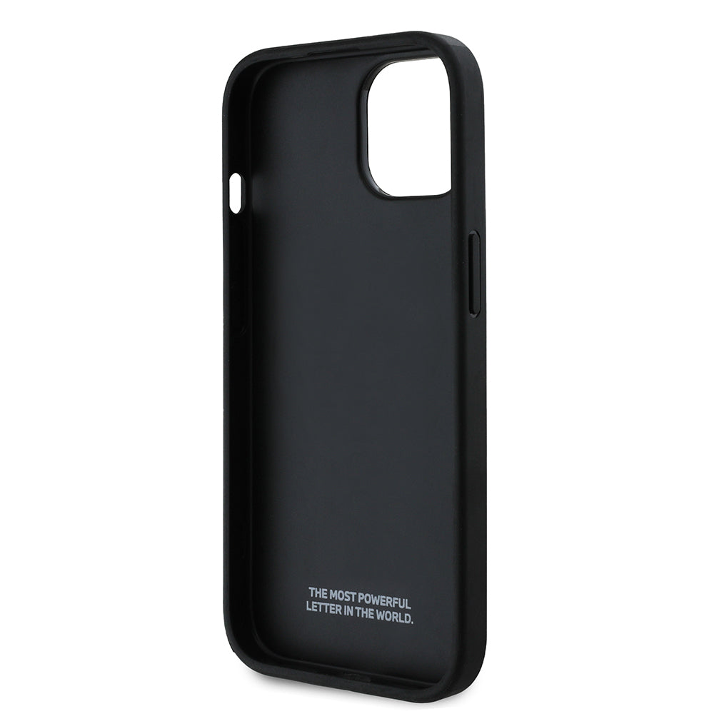 Apple iPhone 14 Kılıf BMW Orjinal Lisanslı Karbon Fiber Tasarımlı ve Metal Logolu PU Deri Kapak