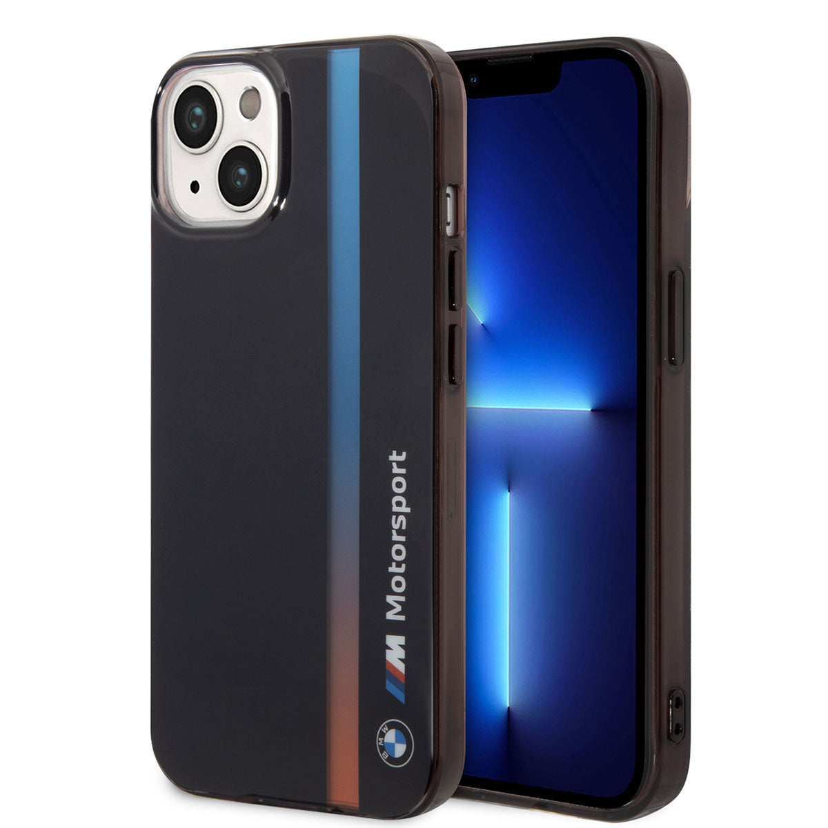 iPhone 14 Uyumlu Kılıf Bmw Lisanslı Renk Geçişli Çizgili Tasarım