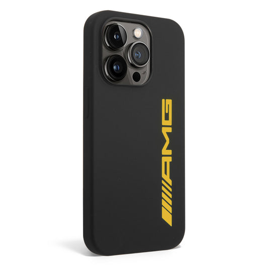 iPhone 14 Pro Kılıf AMG Silikon Büyük Sarı Logo Dizayn