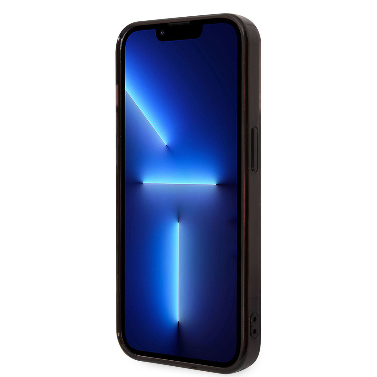 iPhone 14 Pro Max Uyumlu Kılıf Lisanslı Transparan Çift Katmanlı Damalı Bayrak Tasarım