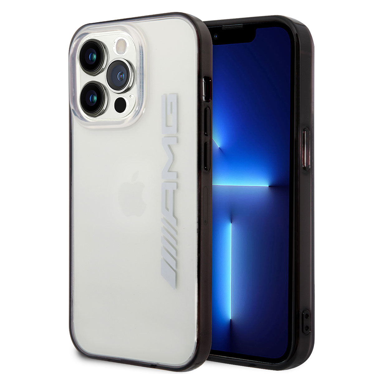iPhone 14 Pro Max Uyumlu Kılıf Lisanslı Transparan Siyah Çerçeve Tasarım