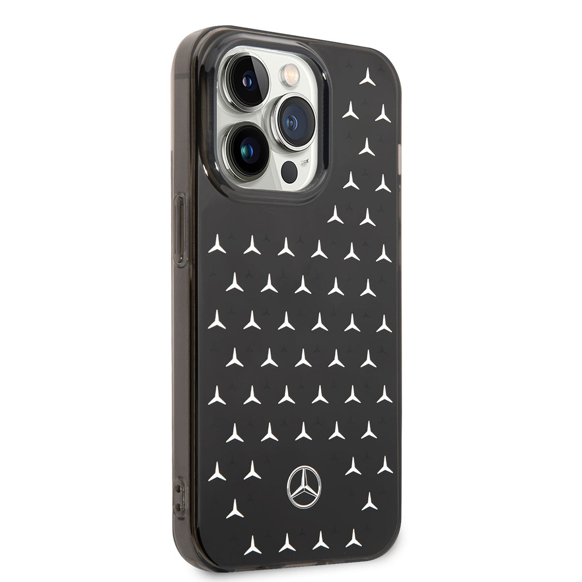 iPhone 14 Pro Max Uyumlu Kılıf Mercedes Benz Lisanslı Çift Katmanlı Yıldız Desenli Tasarım