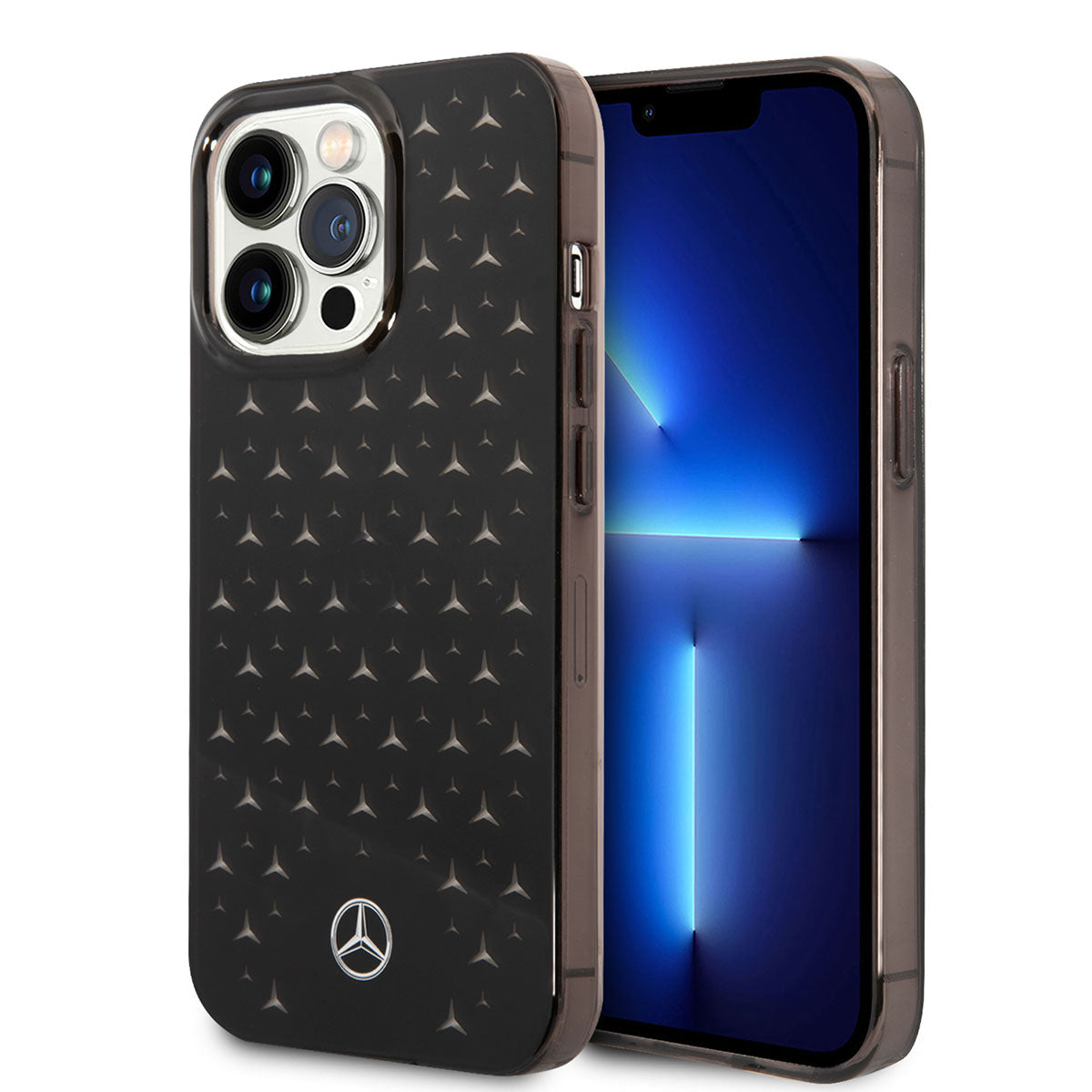 iPhone 14 Pro Max Uyumlu Kılıf Mercedes Benz Lisanslı Transparan Yıldızlı Tasarım