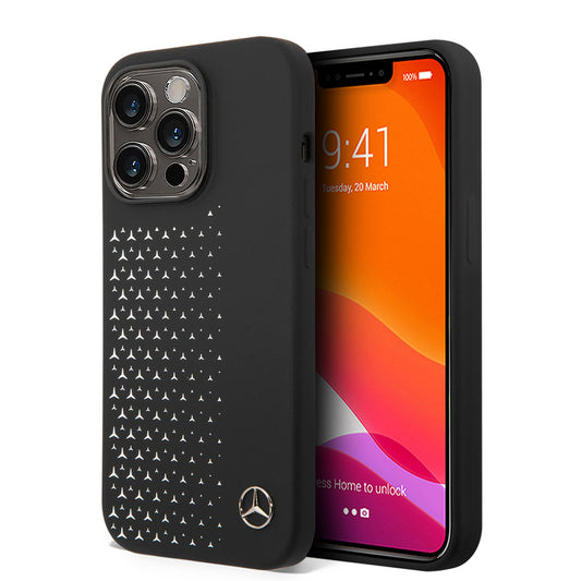 iPhone 14 Pro Max Uyumlu Kılıf Mercedes Benz Lisanslı Yatay Gradyan Yıldızlı