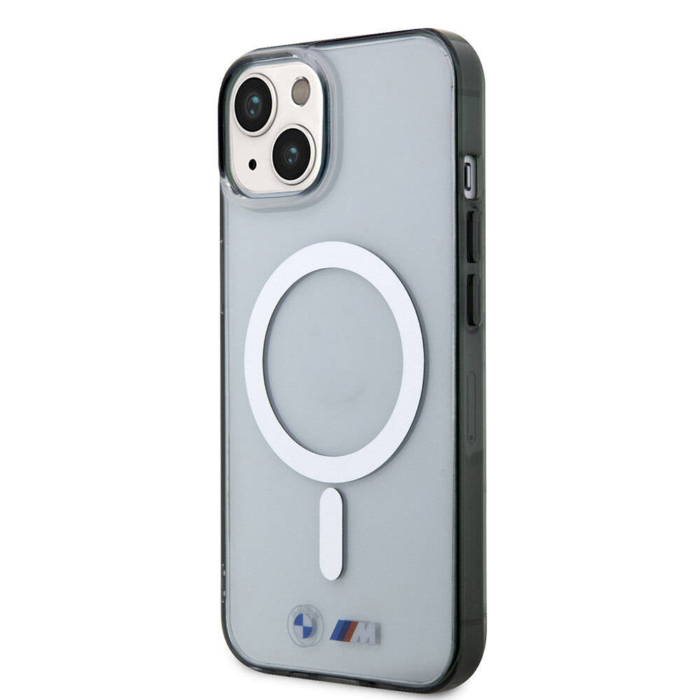 iPhone 15 Uyumlu Kılıf Bmw Lisanslı Magsafe Kablosuz Şarj Özellikli Transparan Silver Ring