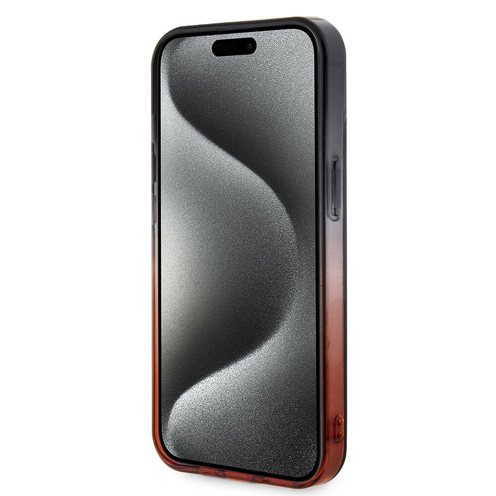 iPhone 15 Uyumlu Kılıf Lisanslı Transparan SF Yazılı Kenarları Renk Geçişli