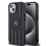 iPhone 15 Uyumlu Kılıf Mercedes Benz Lisanslı Magsafe Kablosuz Şarj Özellikli Paralel Çizgi Desenli