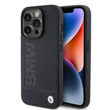 iPhone 15 Pro Uyumlu Kılıf Bmw Lisanslı Original Licensed Magsafe Kablosuz Şarj Özellikli Sıcak Damga Logolu Deri
