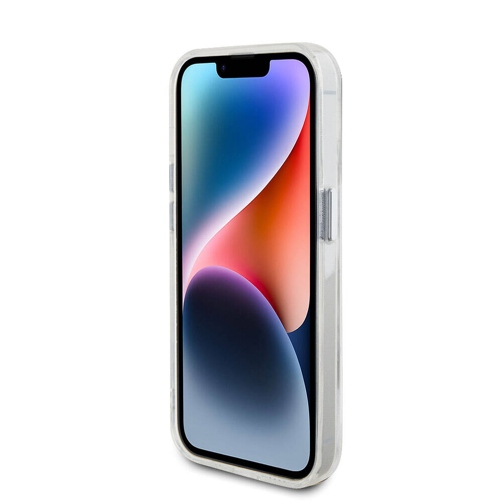 iPhone 15 Pro Uyumlu Kılıf Lisanslı Magsafe Kablosuz Şarj Özellikli Standlı Buzlu Yüzey Transparan
