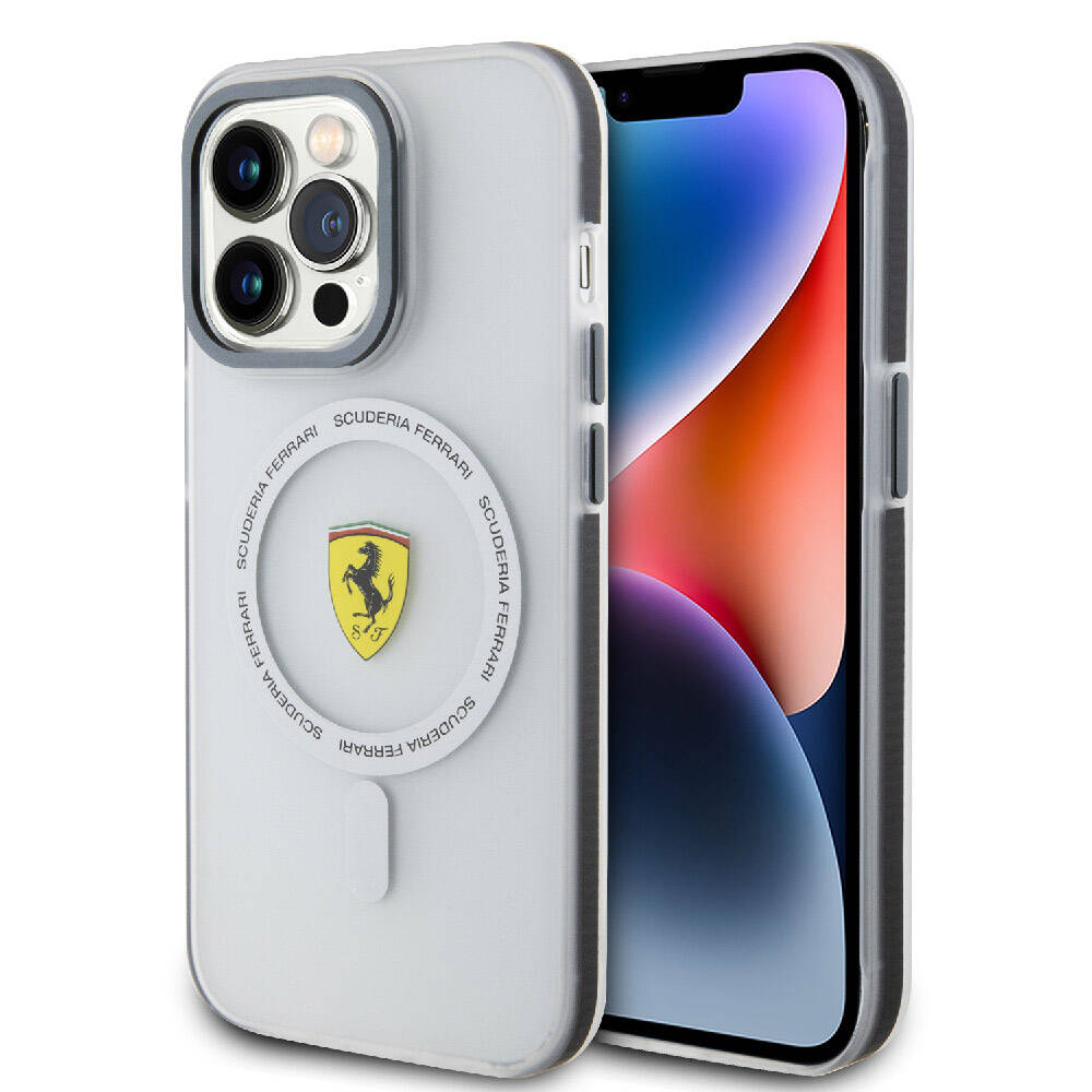 iPhone 15 Pro Uyumlu Kılıf Lisanslı Magsafe Kablosuz Şarj Özellikli Kontrast Bumper SF Ring