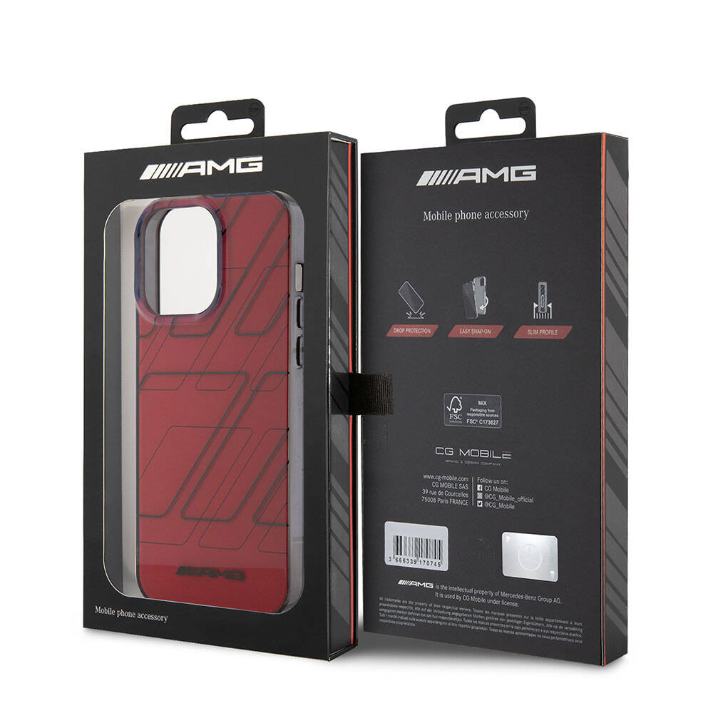 iPhone 15 Pro Max Uyumlu Kılıf AMG Lisanslı Çift Katmanlı Dörtgen Desenli