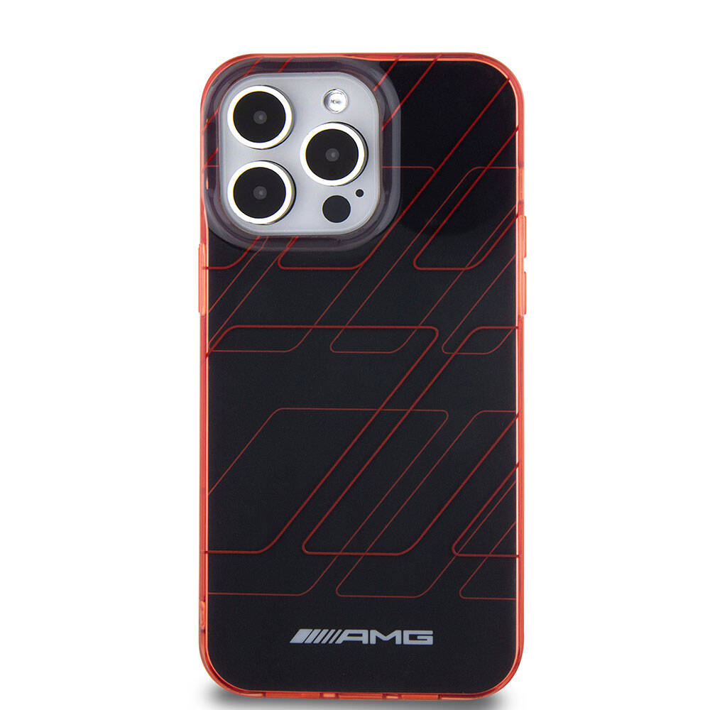 iPhone 15 Pro Max Uyumlu Kılıf AMG Lisanslı Çift Katmanlı Dörtgen Desenli