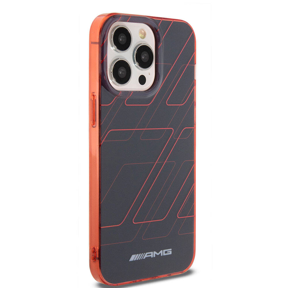iPhone 15 Pro Max Uyumlu Kılıf AMG Lisanslı Çift Katmanlı Dörtgen Desenli