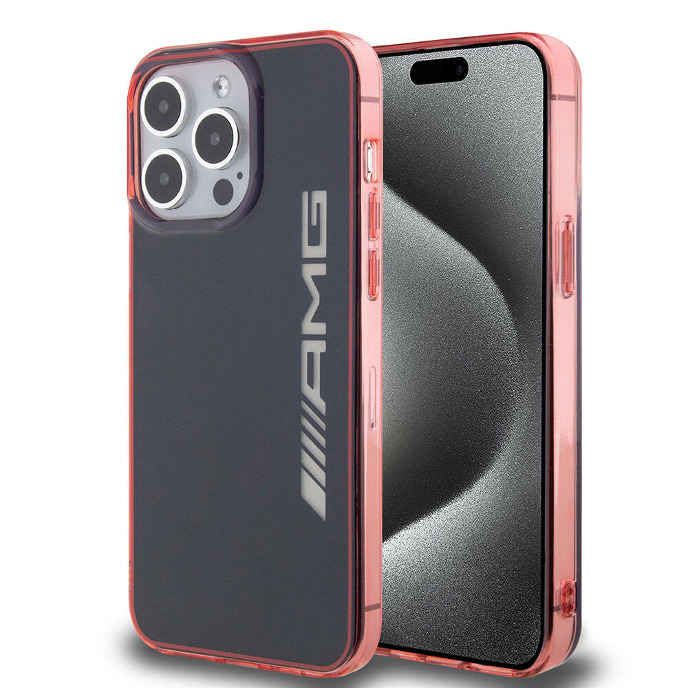 iPhone 15 Pro Max Uyumlu Kılıf AMG Lisanslı Çift Katmanlı Şeffaf Büyük Logo