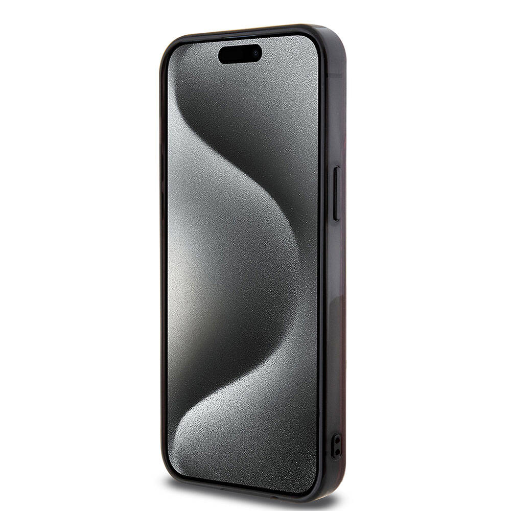 iPhone 15 Pro Max Uyumlu Kılıf AMG Lisanslı Magsafe Kablosuz Şarj Özellikli Eşkenar Dörtgen Desen Transparan
