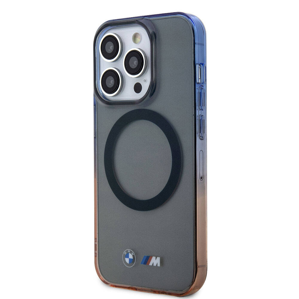 iPhone 15 Pro Max Uyumlu Kılıf Bmw Lisanslı Magsafe Kablosuz Şarj Özellikli Transparan Renkli Çerçeveli