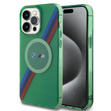 iPhone 15 Pro Max Uyumlu Kılıf Bmw Lisanslı Magsafe Kablosuz Şarj Özellikli Transparan Tricolor Stripes