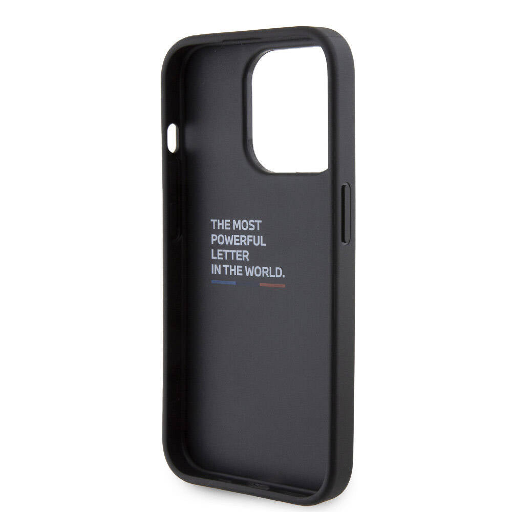 iPhone 15 Pro Max Uyumlu Kılıf Bmw Lisanslı M Şerit ve Logolu Standlı