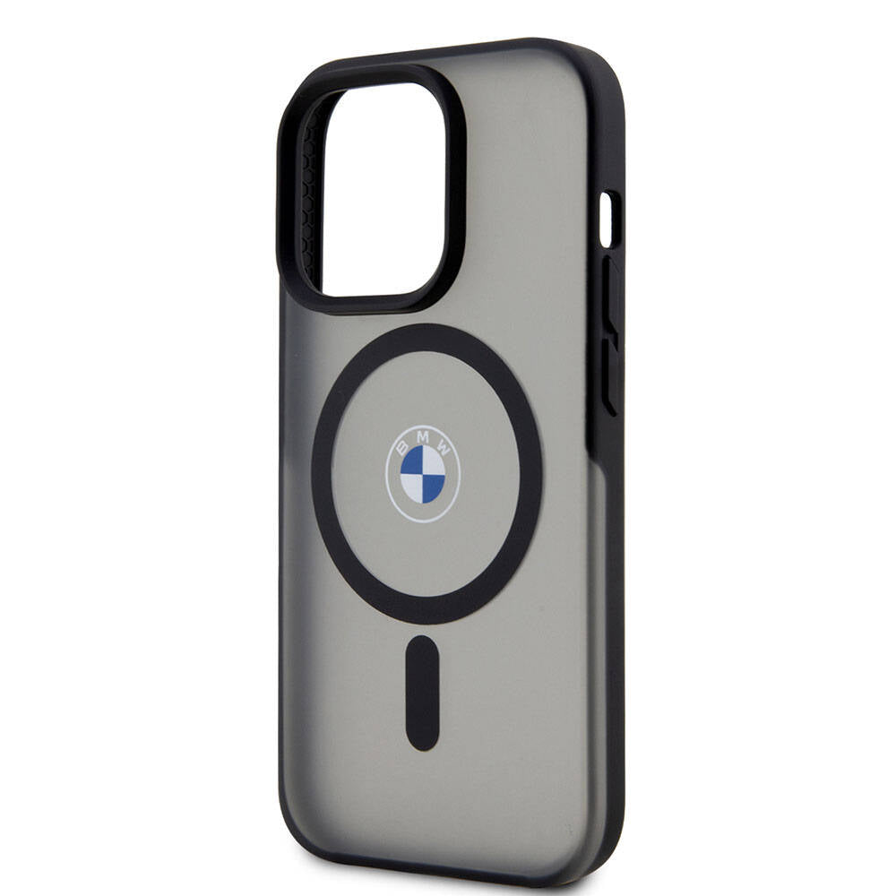 iPhone 15 Pro Max Uyumlu Kılıf Bmw Lisanslı Magsafe Kablosuz Şarj Özellikli Iml Baskı Logolu Buzlu Mat