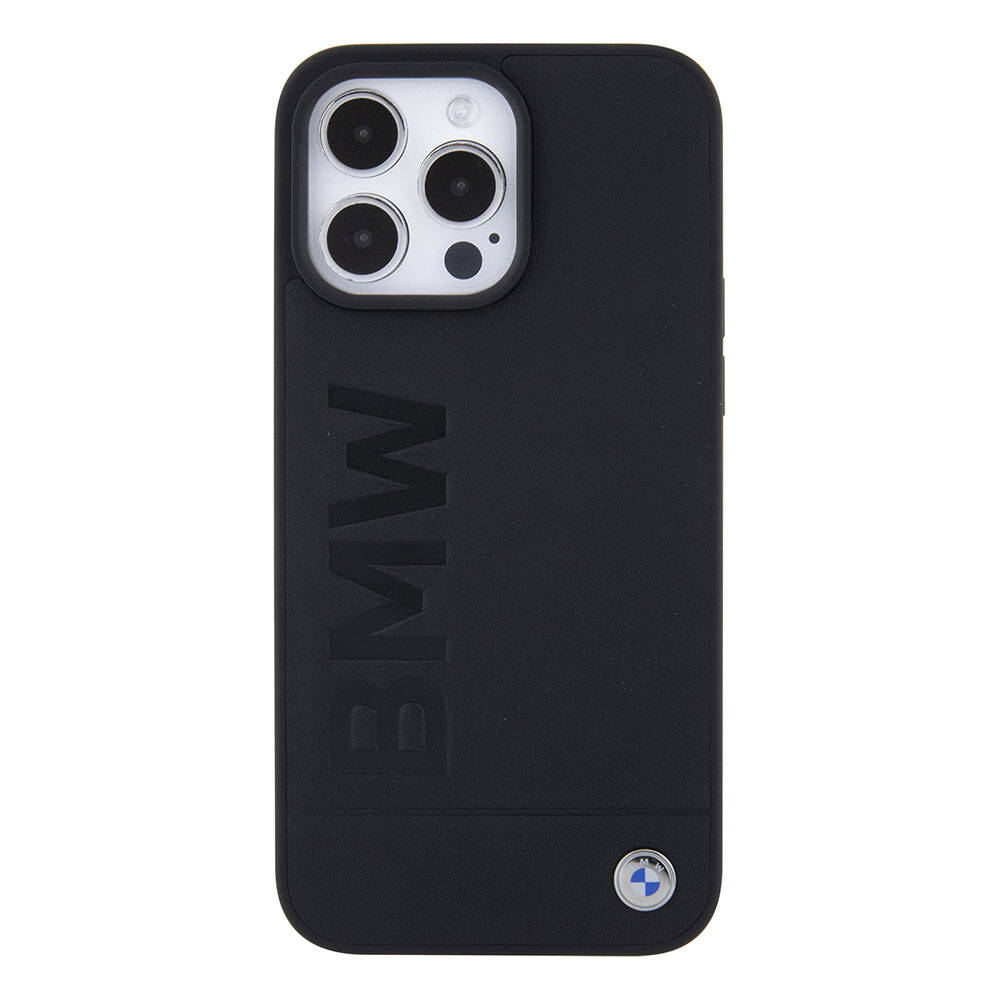 iPhone 15 Pro Max Uyumlu Kılıf Bmw Lisanslı Original Licensed Magsafe Kablosuz Şarj Özellikli Sıcak Damga Logolu Deri