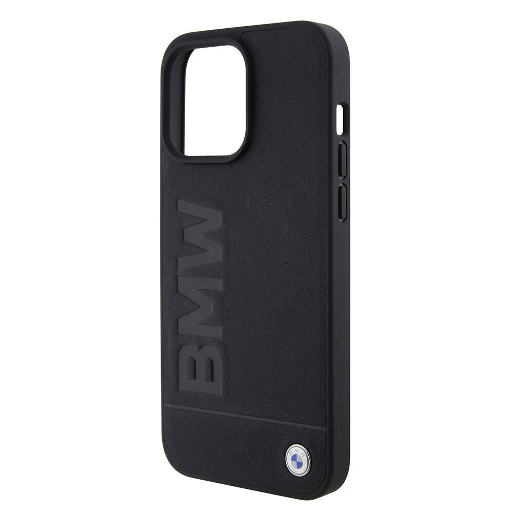 iPhone 15 Pro Max Uyumlu Kılıf Bmw Lisanslı Original Licensed Magsafe Kablosuz Şarj Özellikli Sıcak Damga Logolu Deri
