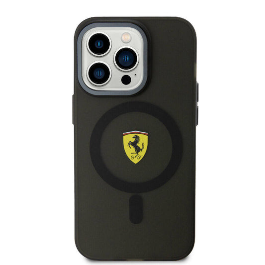 iPhone 15 Pro Max Kılıf Ferrari Lisanslı M-safe Şarj Özellikli Kontrast Bumper