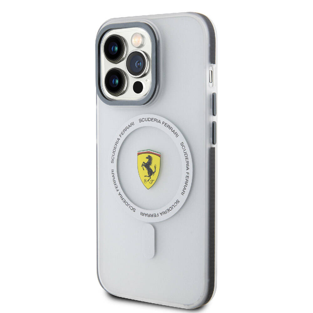 iPhone 15 Pro Max Uyumlu Kılıf Lisanslı Magsafe Kablosuz Şarj Özellikli Kontrast Bumper SF Ring