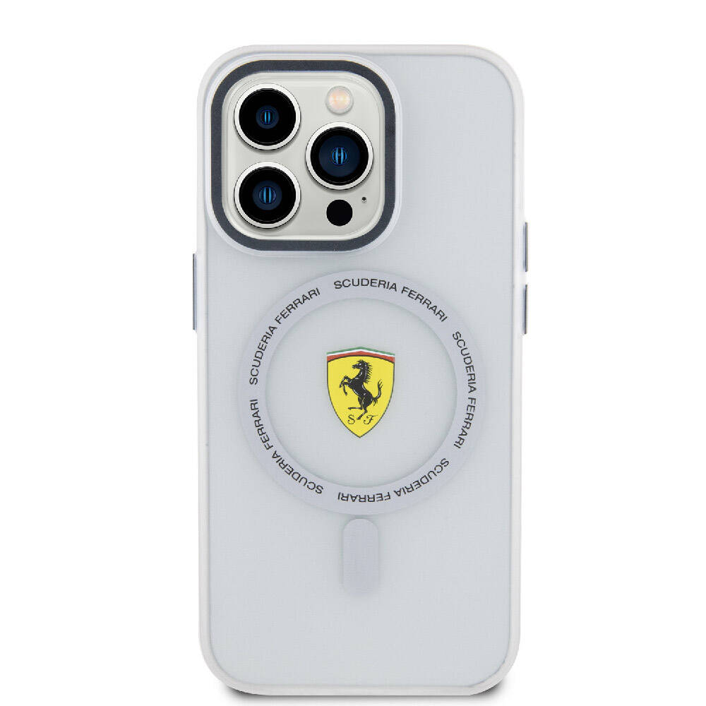 iPhone 15 Pro Max Uyumlu Kılıf Lisanslı Magsafe Kablosuz Şarj Özellikli Kontrast Bumper SF Ring