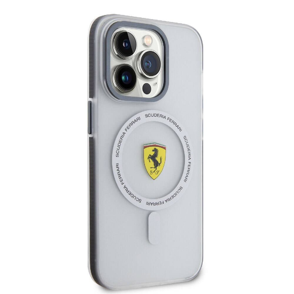 iPhone 15 Pro Max Uyumlu Kılıf Lisanslı Magsafe Kablosuz Şarj Özellikli Kontrast Bumper SF Ring