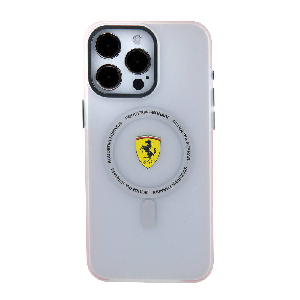 iPhone 15 Pro Max Uyumlu Kılıf Lisanslı Magsafe Kablosuz Şarj Özellikli Kontrast Bumper SF Ring