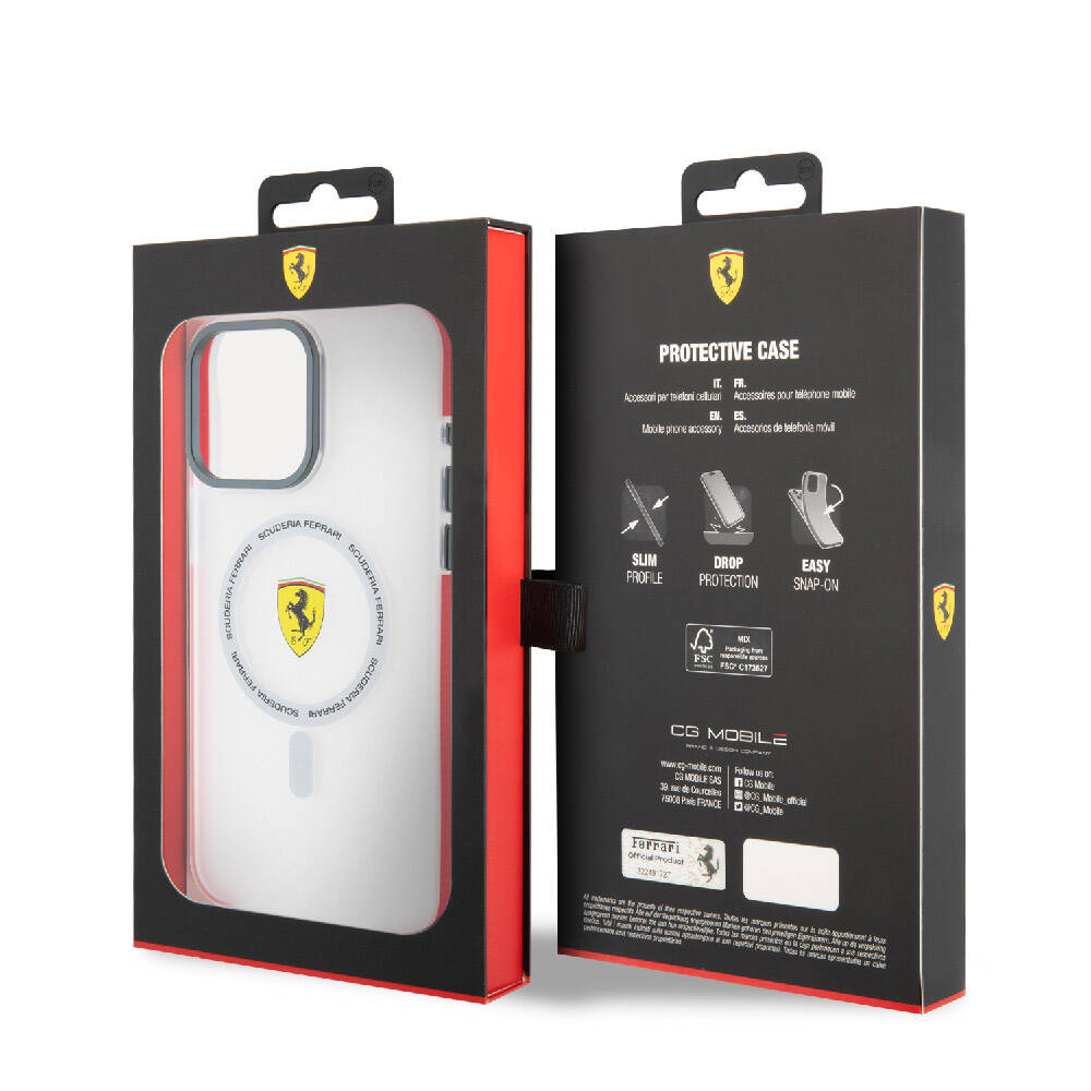 iPhone 15 Pro Max Uyumlu Kılıf Lisanslı Magsafe Kablosuz Şarj Özellikli Kontrast Bumper SF Ring