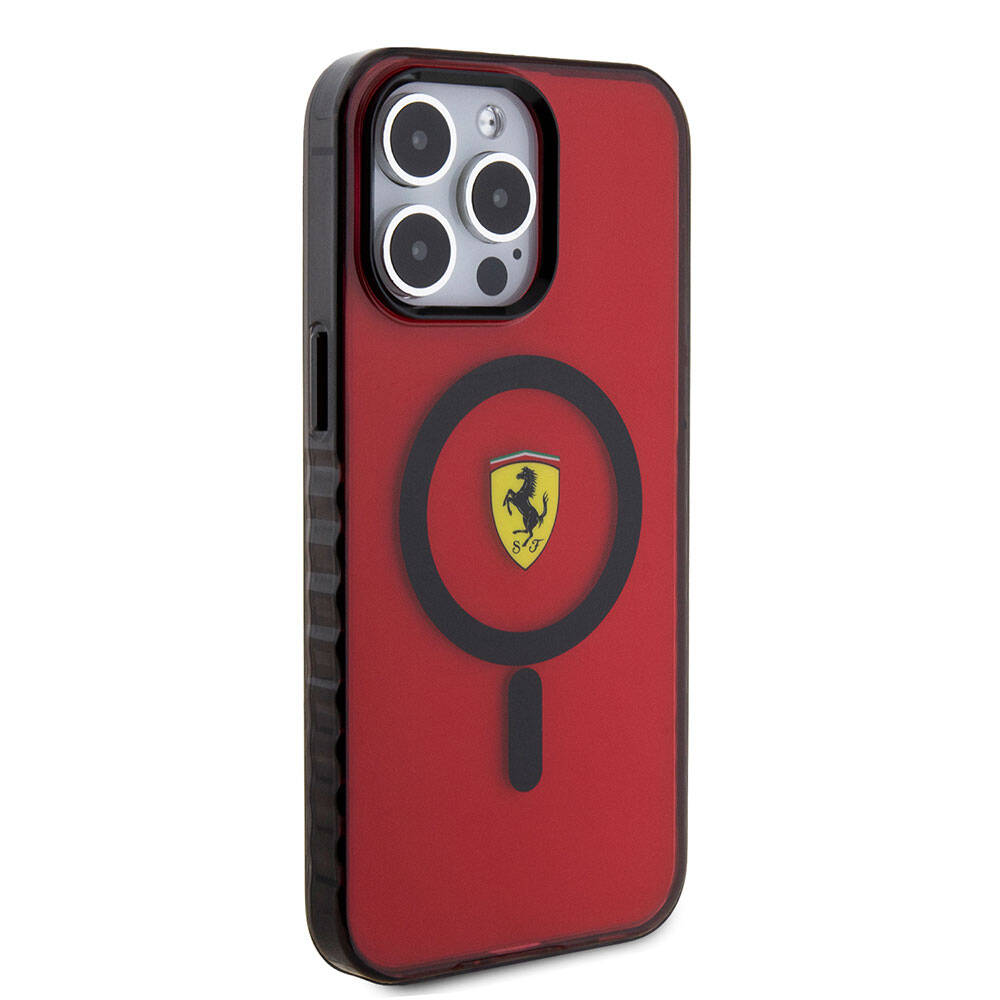 iPhone 15 Pro Max Uyumlu Kılıf Lisanslı Magsafe Kablosuz Şarj Özellikli Destekli Tırtıklı Kenar Tasarım