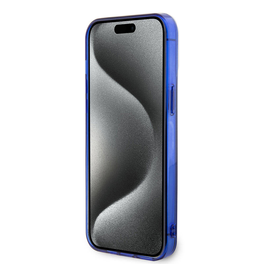 iPhone 15 Pro Max Uyumlu Kılıf Mercedes Benz Lisanslı Magsafe Kablosuz Şarj Özellikli Mavi Yıldız Desenli