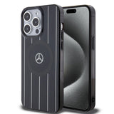 iPhone 15 Pro Max Uyumlu Kılıf Mercedes Benz Lisanslı Magsafe Kablosuz Şarj Özellikli Paralel Çizgi Desenli