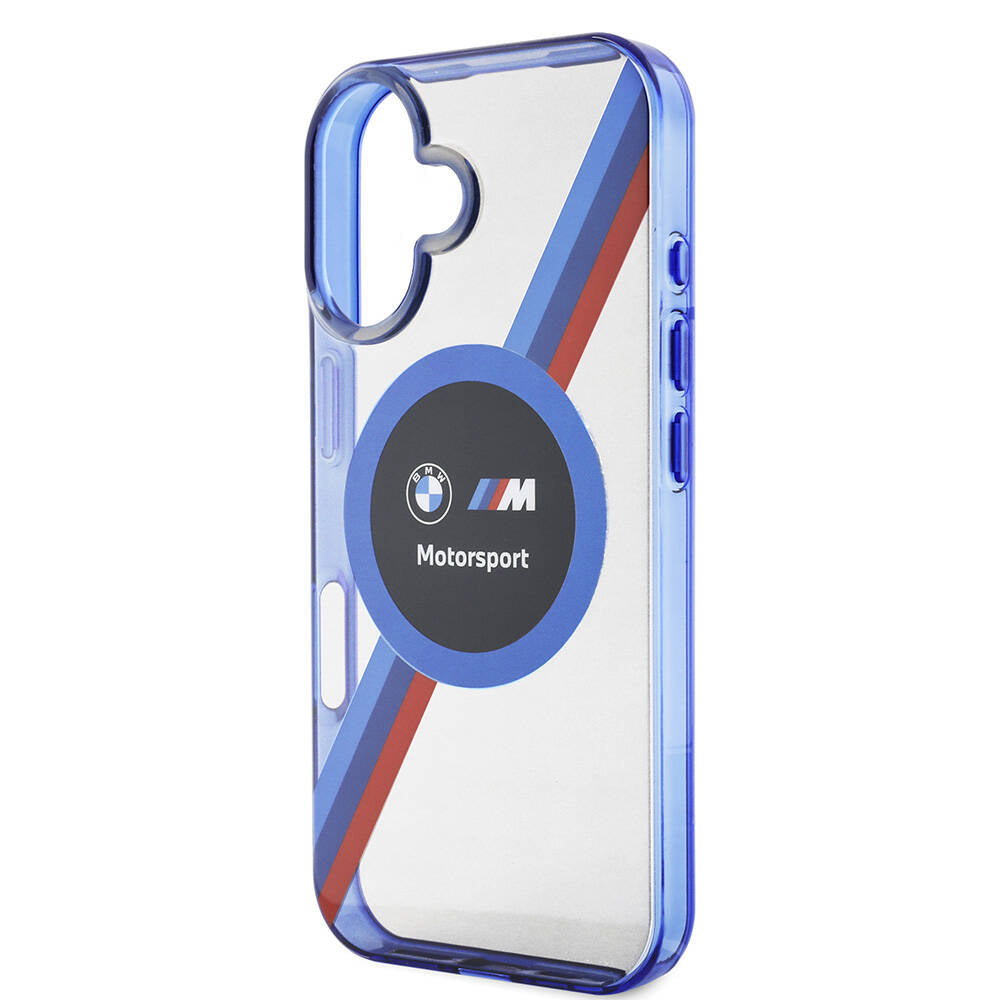 iPhone 16 Uyumlu Kılıf Bmw Lisanslı M Logolu Üç Renk Çizgili Motorsport Circle