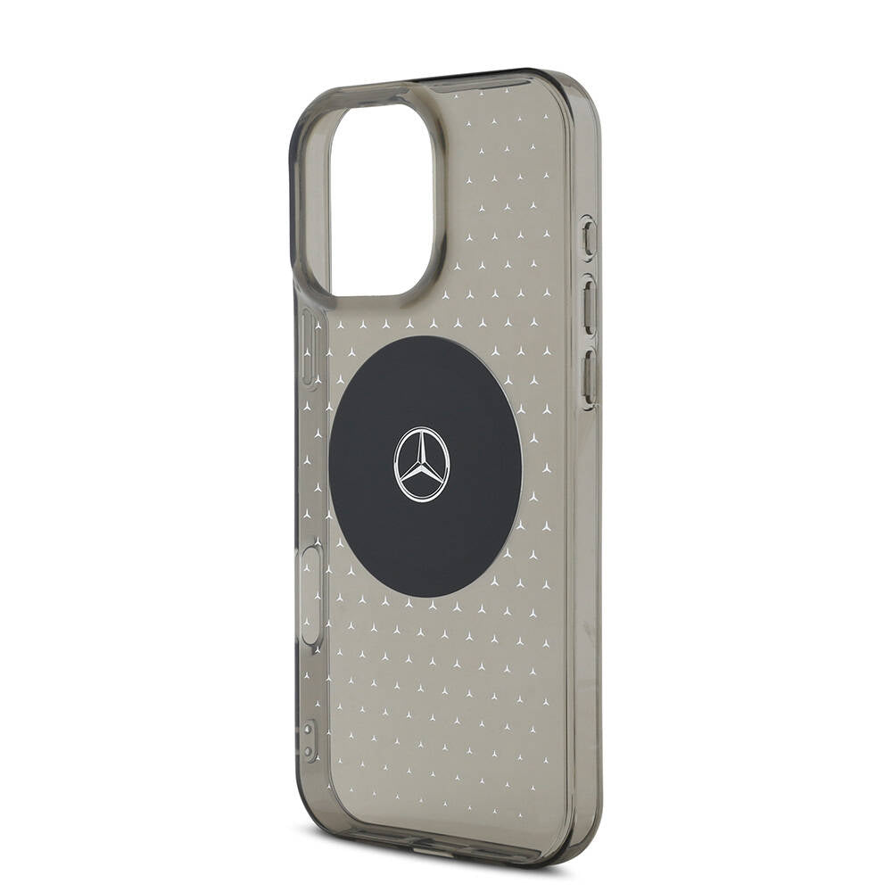 iPhone 16 Pro Max Uyumlu Kılıf Mercedes Benz Lisanslı Magsafe Kablosuz Şarj Özellikli Yıldız Desen Transparan