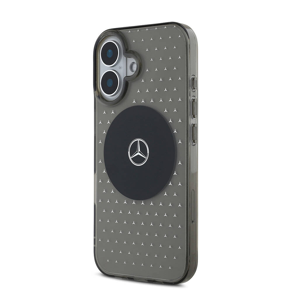 iPhone 16 Uyumlu Kılıf Mercedes Benz Lisanslı Lisans Magsafe Kablosuz Şarj Özellikli Yıldız Desenli Transparan