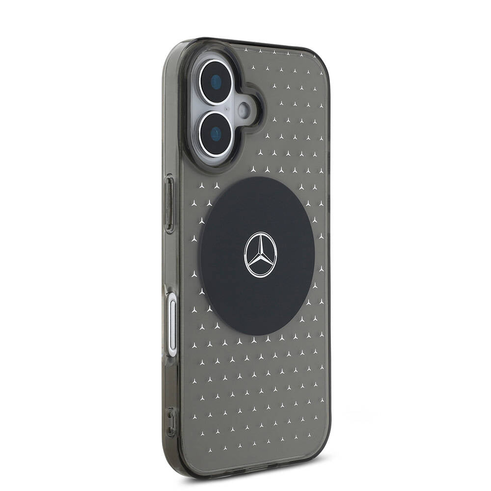 iPhone 16 Uyumlu Kılıf Mercedes Benz Lisanslı Lisans Magsafe Kablosuz Şarj Özellikli Yıldız Desenli Transparan