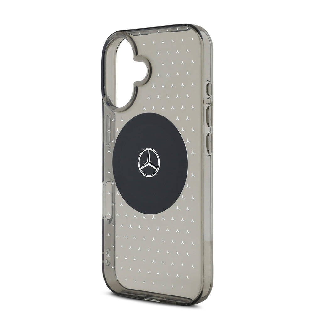 iPhone 16 Uyumlu Kılıf Mercedes Benz Lisanslı Lisans Magsafe Kablosuz Şarj Özellikli Yıldız Desenli Transparan
