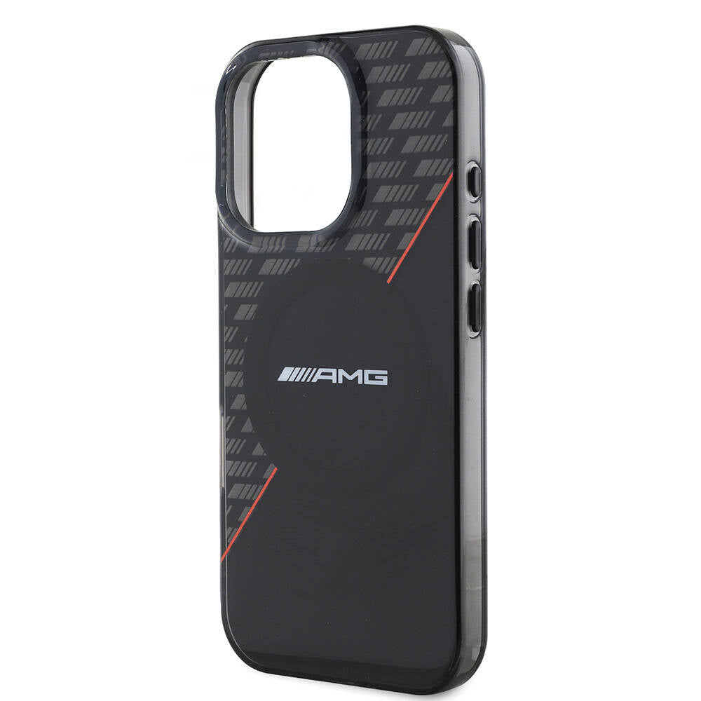 iPhone 16 Pro Uyumlu Kılıf AMG Lisanslı Çift Katmanlı Kırmızı Çapraz Çizgili