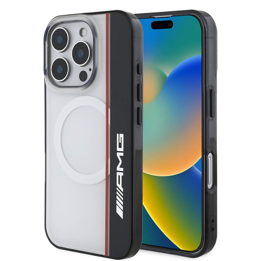 iPhone 16 Pro Uyumlu Kılıf Lisanslı Magsafe Kablosuz Şarj Özellikli IML Baskı Logolu Çift Katmanlı Bow Lines