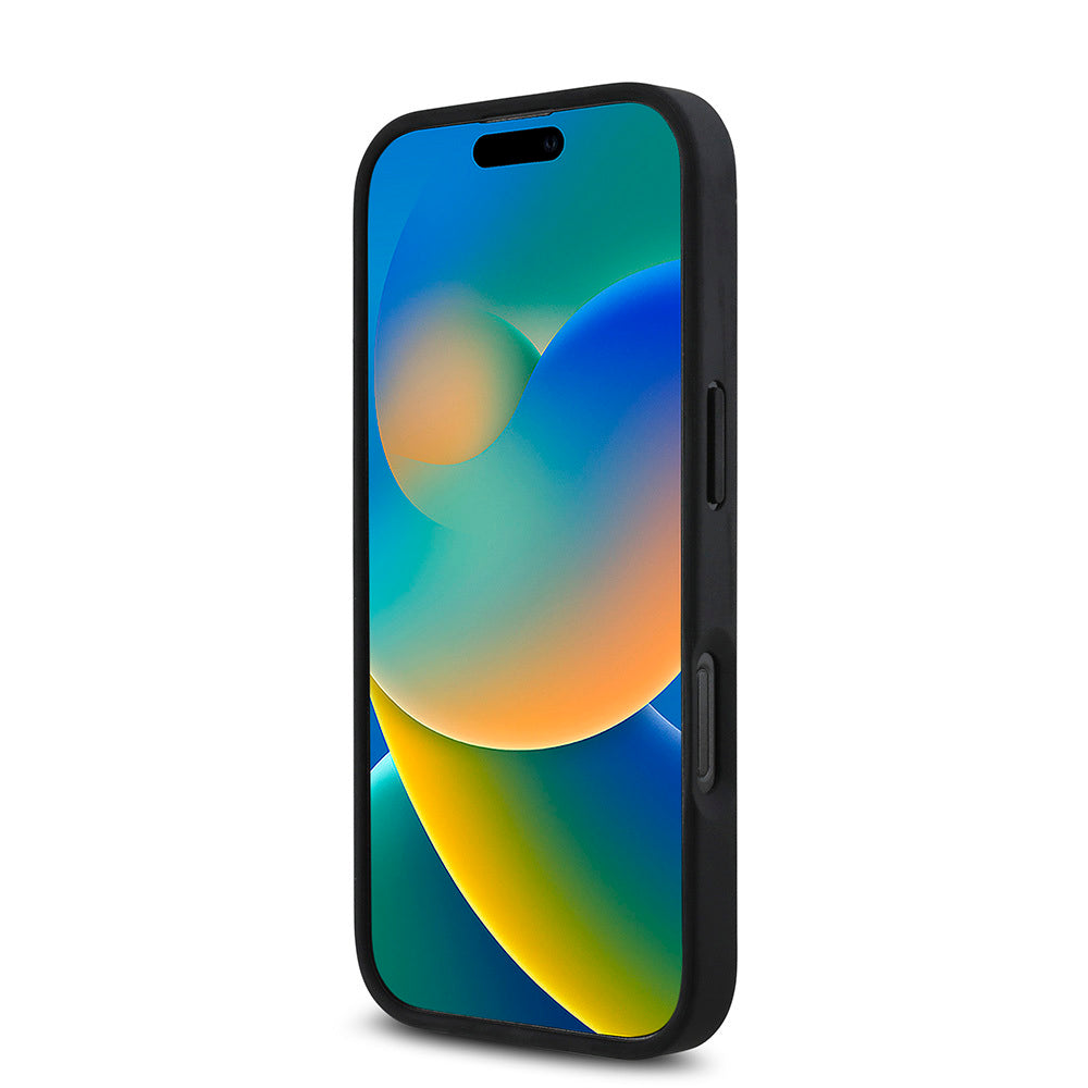 iPhone 16 Pro Uyumlu Kılıf Bmw Lisanslı Magsafe Kablosuz Şarj Özellikli M Logolu Üç Çizgili Meshed Tricolor Stripes