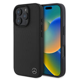 iPhone 16 Pro Max Uyumlu Kılıf Mercedes Benz Lisanslı Magsafe Kablosuz Şarj Özellikli 3D Metal Logo Wood Imitation