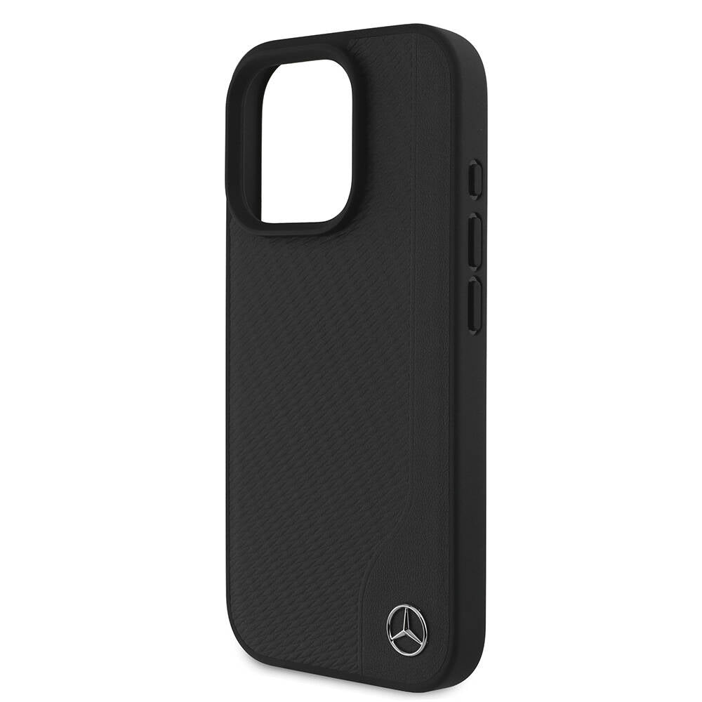 iPhone 16 Pro Max Uyumlu Kılıf Mercedes Benz Lisanslı Magsafe Kablosuz Şarj Özellikli 3D Metal Logo Wood Imitation